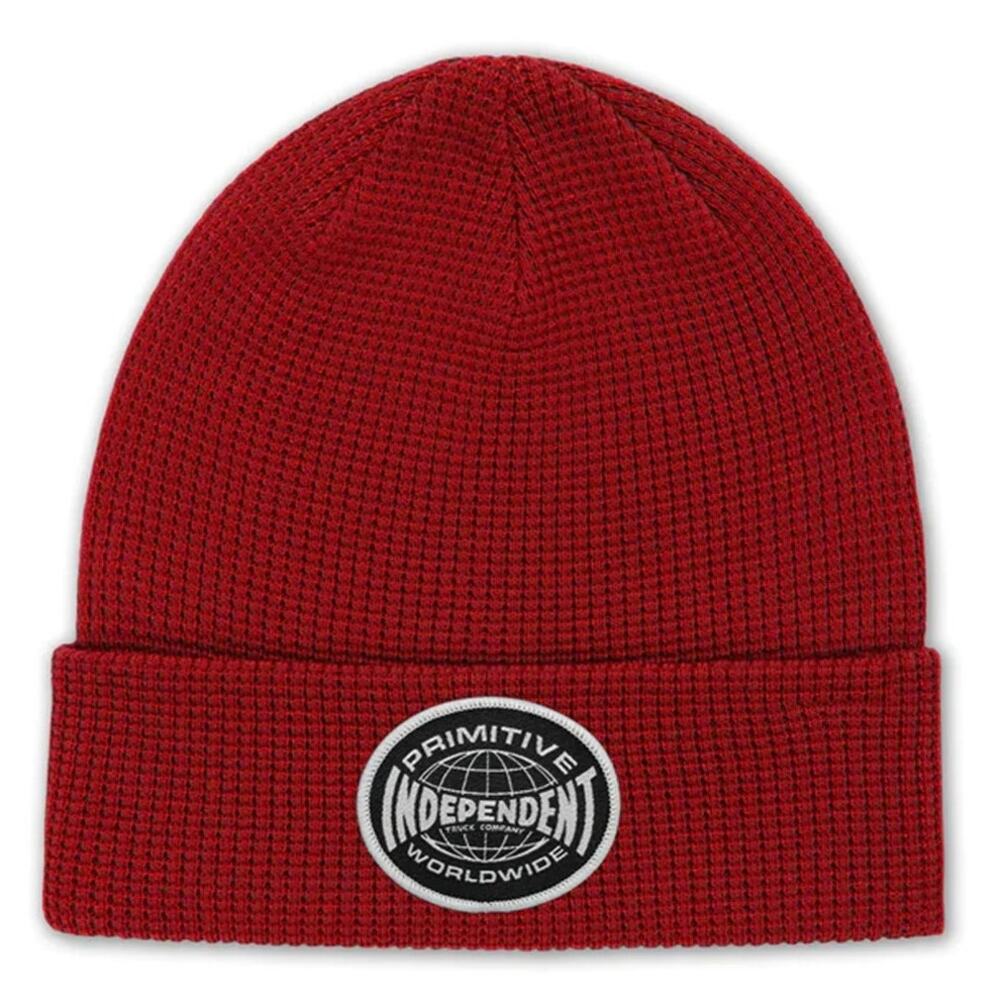 Primitive Skate Men's X Independent Skateboard Truck Global Waffle Skull Beanie